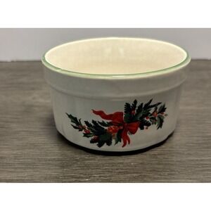 Vtg 1980's Pfaltzgraff  Stoneware "Christmas Heritage"‎ Individual Dip Bowl 4.5"
